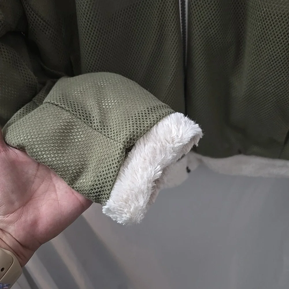 Columbia Bundle Up Reversible Jacket Fleece Mesh‎ Ivory Green Women's Size L